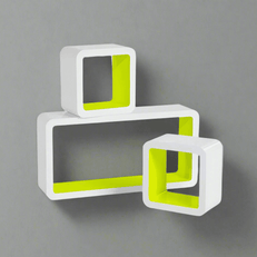 Wooden Twist Grande Cube Floating Wall Shelves ( Set of 3 ) - WoodenTwist