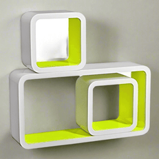 Wooden Twist Grande Cube Floating Wall Shelves ( Set of 3 ) - WoodenTwist