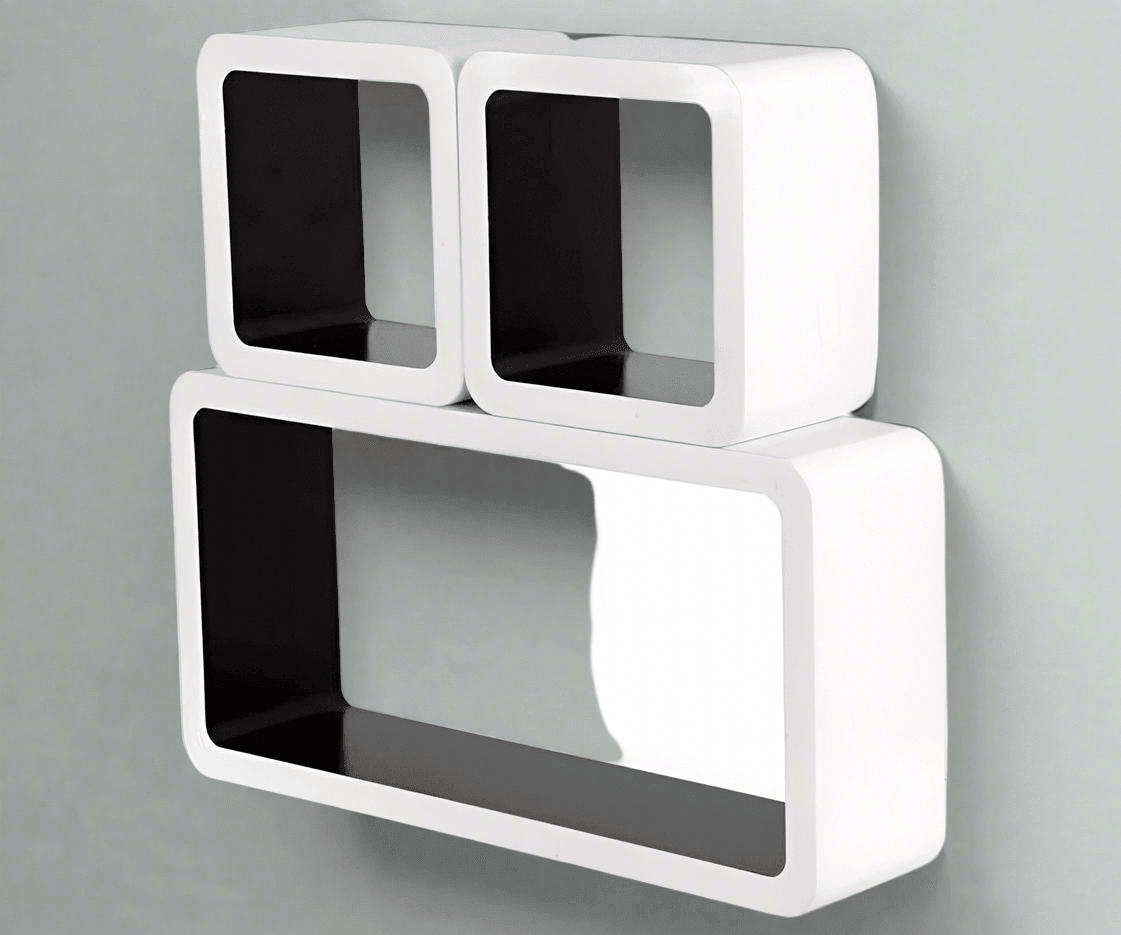 Wooden Twist Grande Cube Floating Wall Shelves ( Set of 3 ) - WoodenTwist