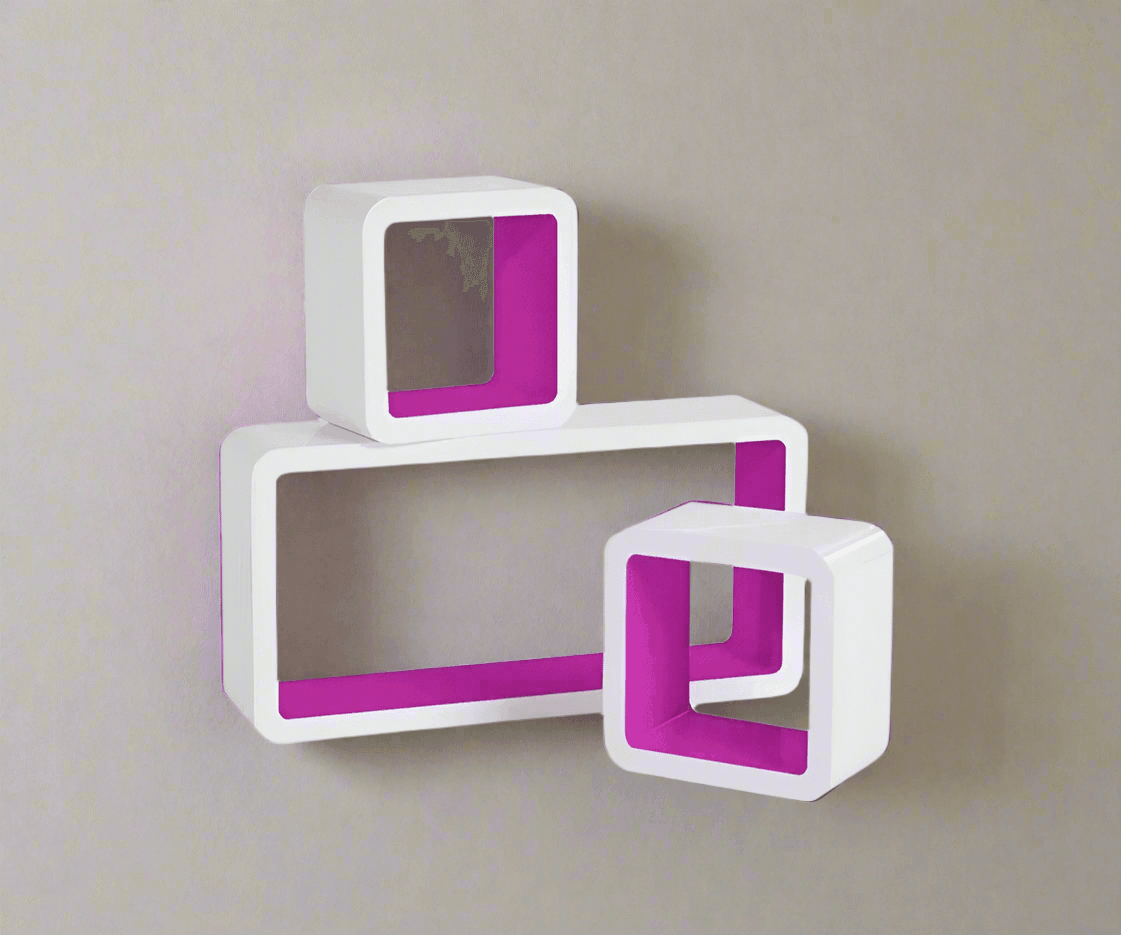 Wooden Twist Grande Cube Floating Wall Shelves ( Set of 3 ) - WoodenTwist