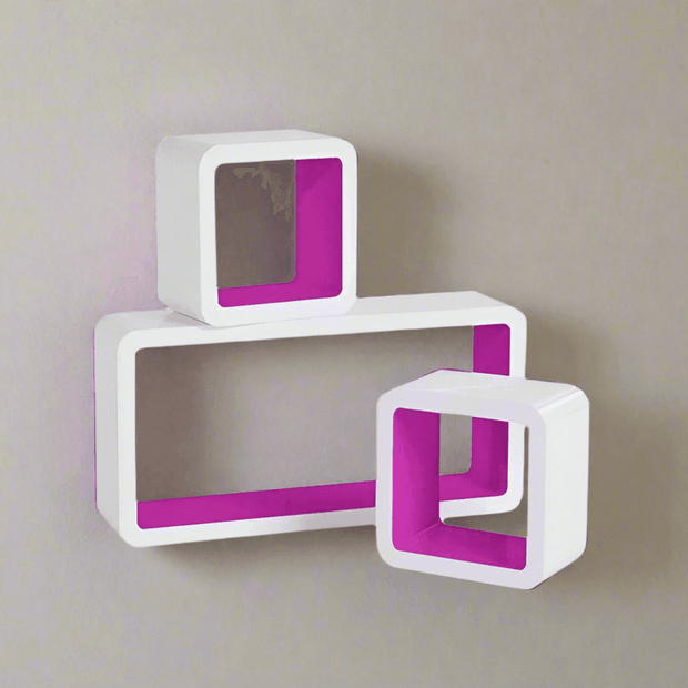 Wooden Twist Grande Cube Floating Wall Shelves ( Set of 3 ) - WoodenTwist