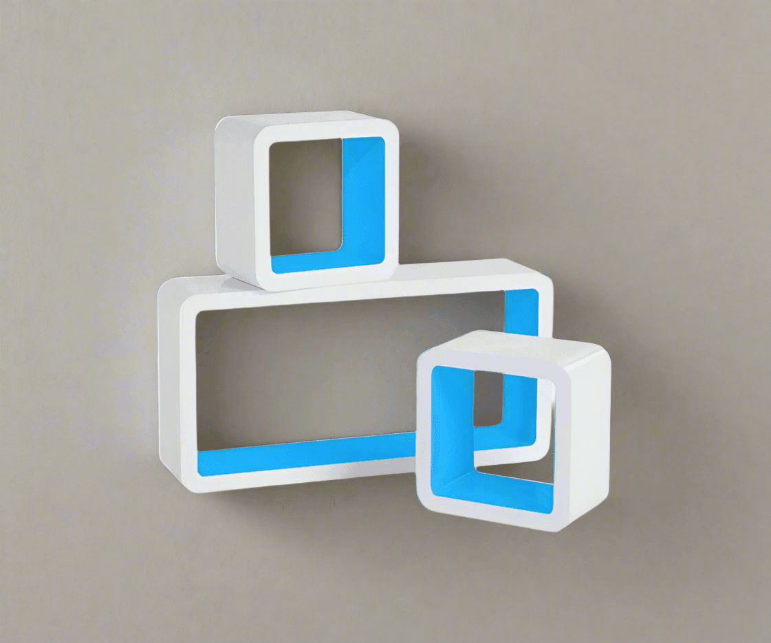 Wooden Twist Grande Cube Floating Wall Shelves ( Set of 3 ) - WoodenTwist