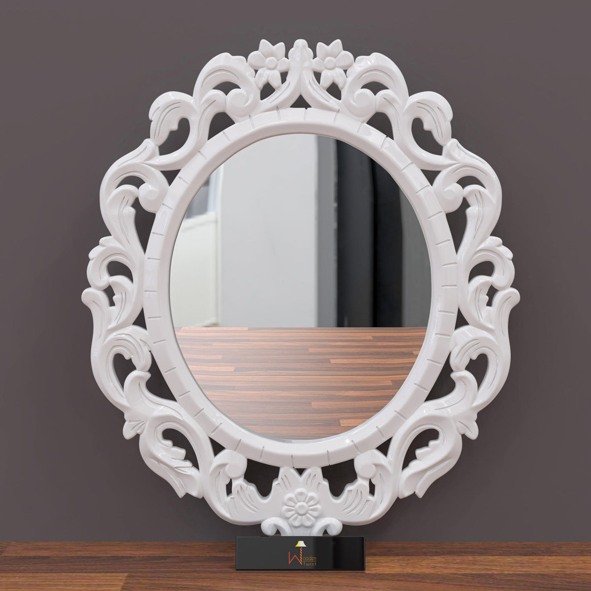 Buy Modern Decorative Wooden Wall Mirror Bathroom Mirror-Online ...
