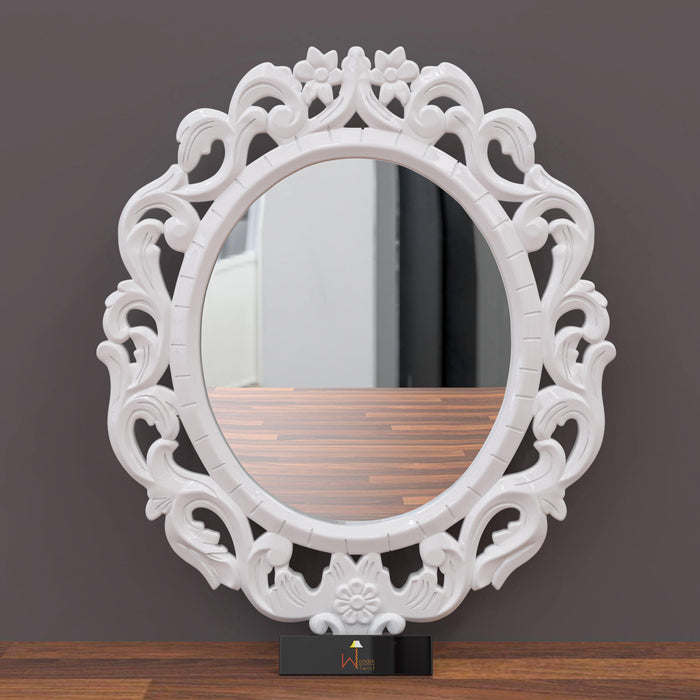 Modern Decorative Wooden Wall Mirror Bathroom Mirror - WoodenTwist