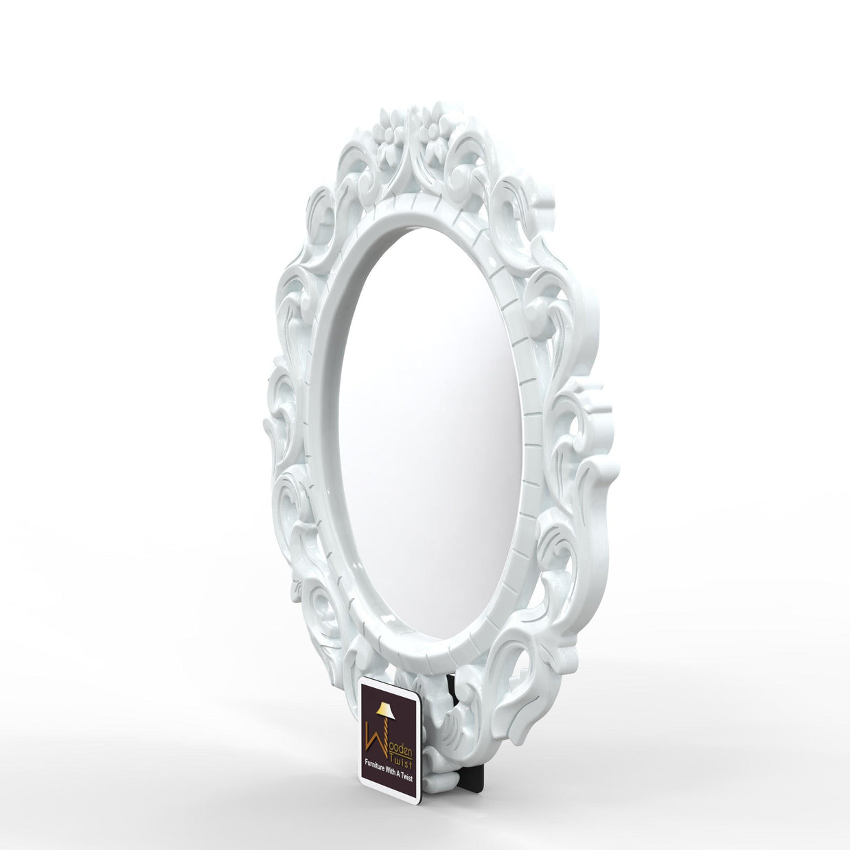 Modern Decorative Wooden Wall Mirror Bathroom Mirror - WoodenTwist