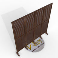 Wooden Twist Rectangular Shape Premium Solid Wood Room Divider ( Brown ) - WoodenTwist