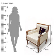 Wooden Twist Lodge Handmade Teak Wood Armchair ( Brown ) - WoodenTwist