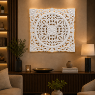 Hand Carved MDF Wood Wall Panel - Rustic Home Decor Accent