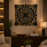 Hand Carved MDF Wood Wall Panel - Rustic Home Decor Accent