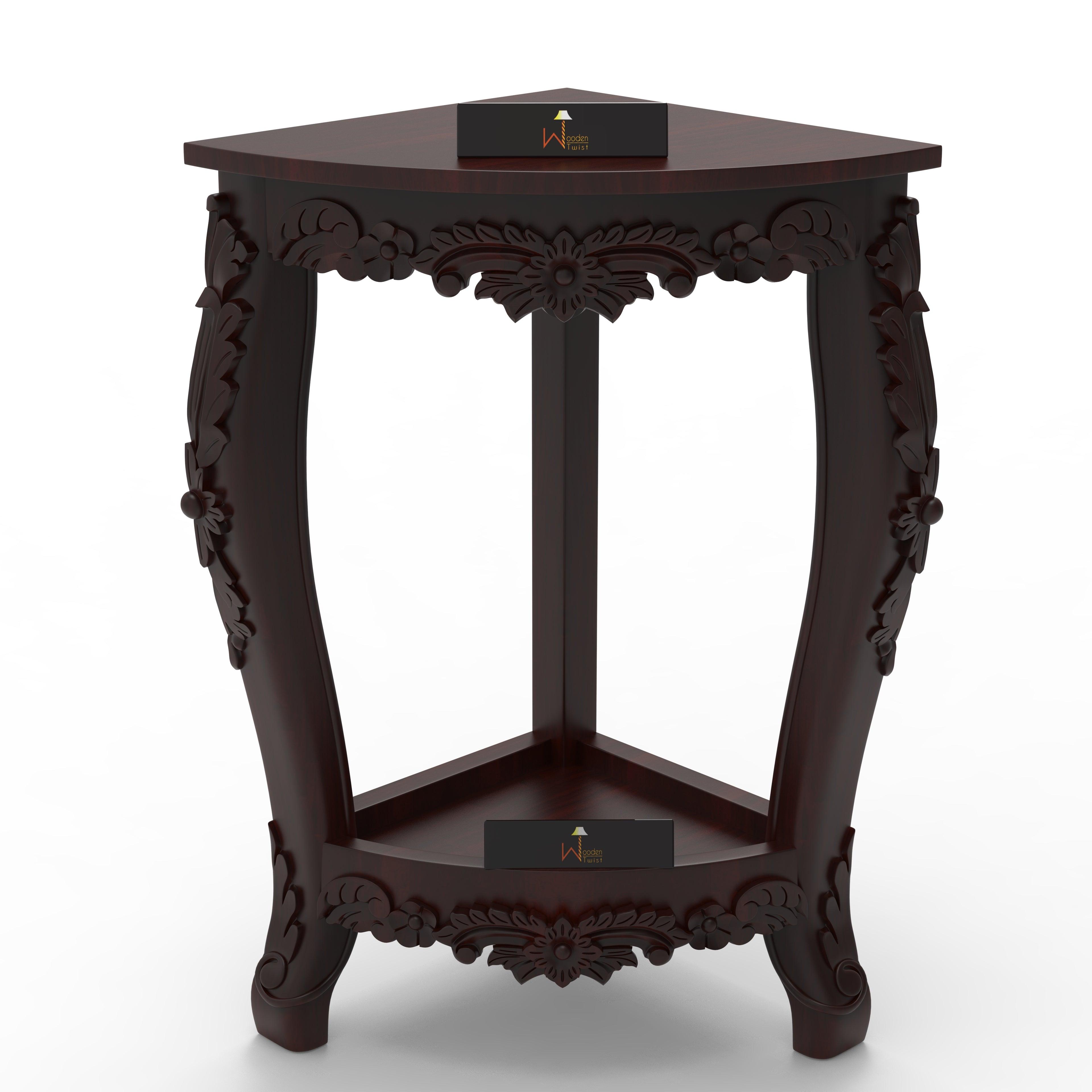 Hand Carved Corner Table