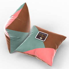 Fabrahome Abstract Square Velvet Cushion Cover Set of 2 ( Multicolor ) - WoodenTwist