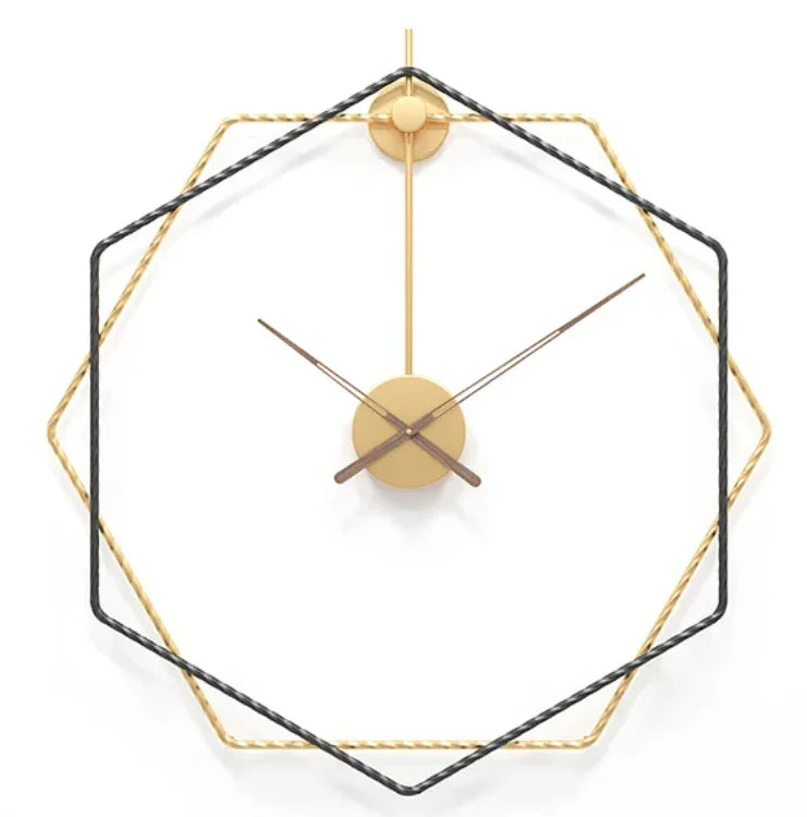 Abstract Metal Frame Clock 