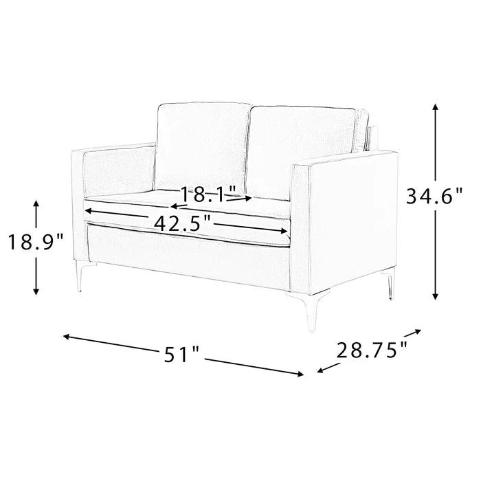 Wooden Twist Avión Solid Wood Loveseat 2-Seater Bench with Two Cushions - WoodenTwist