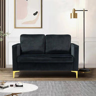 Wooden Twist Avión Solid Wood Loveseat 2-Seater Bench with Two Cushions - WoodenTwist