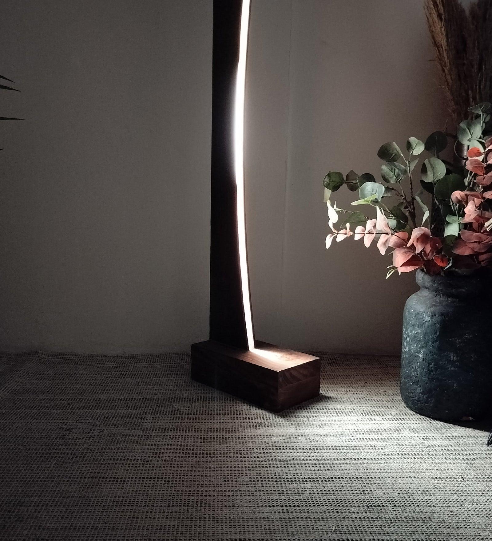 Arc LED Wooden Floor Lamp - WoodenTwist