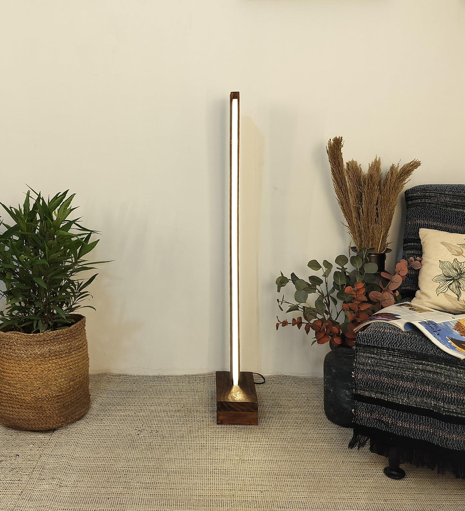 Arc LED Wooden Floor Lamp - WoodenTwist