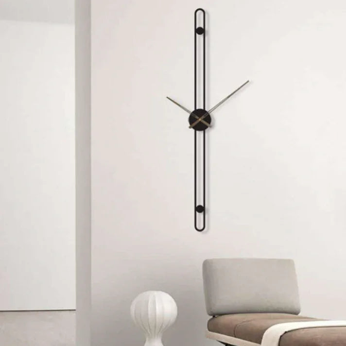 A capsule-shaped statement clock