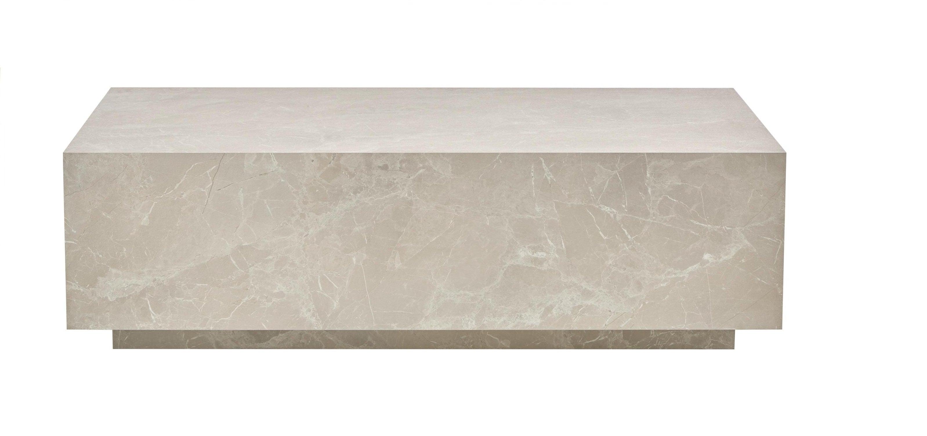 NAPLES Coffee Table With MERQUINA Marble Finish - WoodenTwist