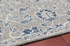 Carpet Gray Wool Romania Hand-Tufted - WoodenTwist