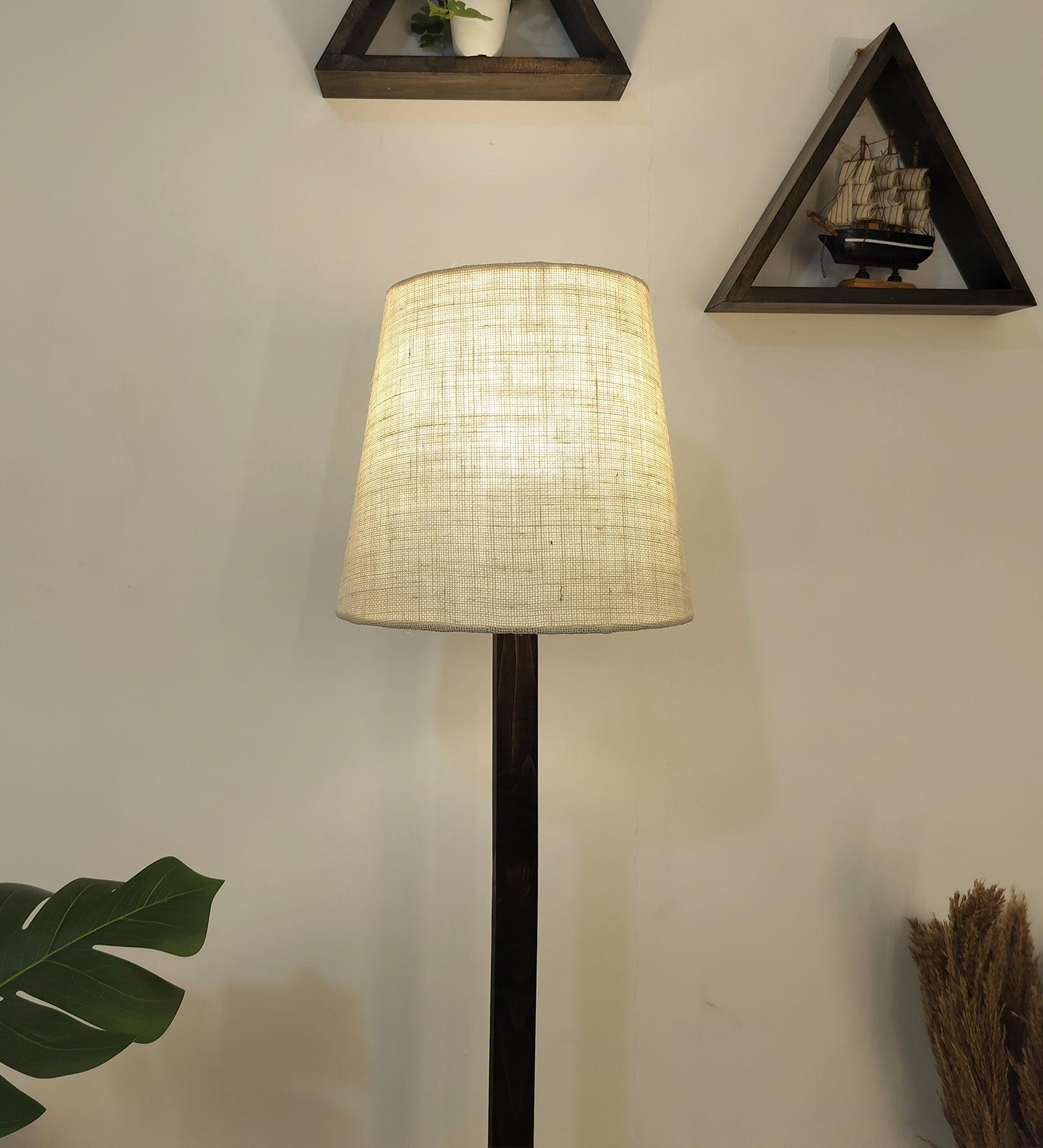 Pinewood floor lamp