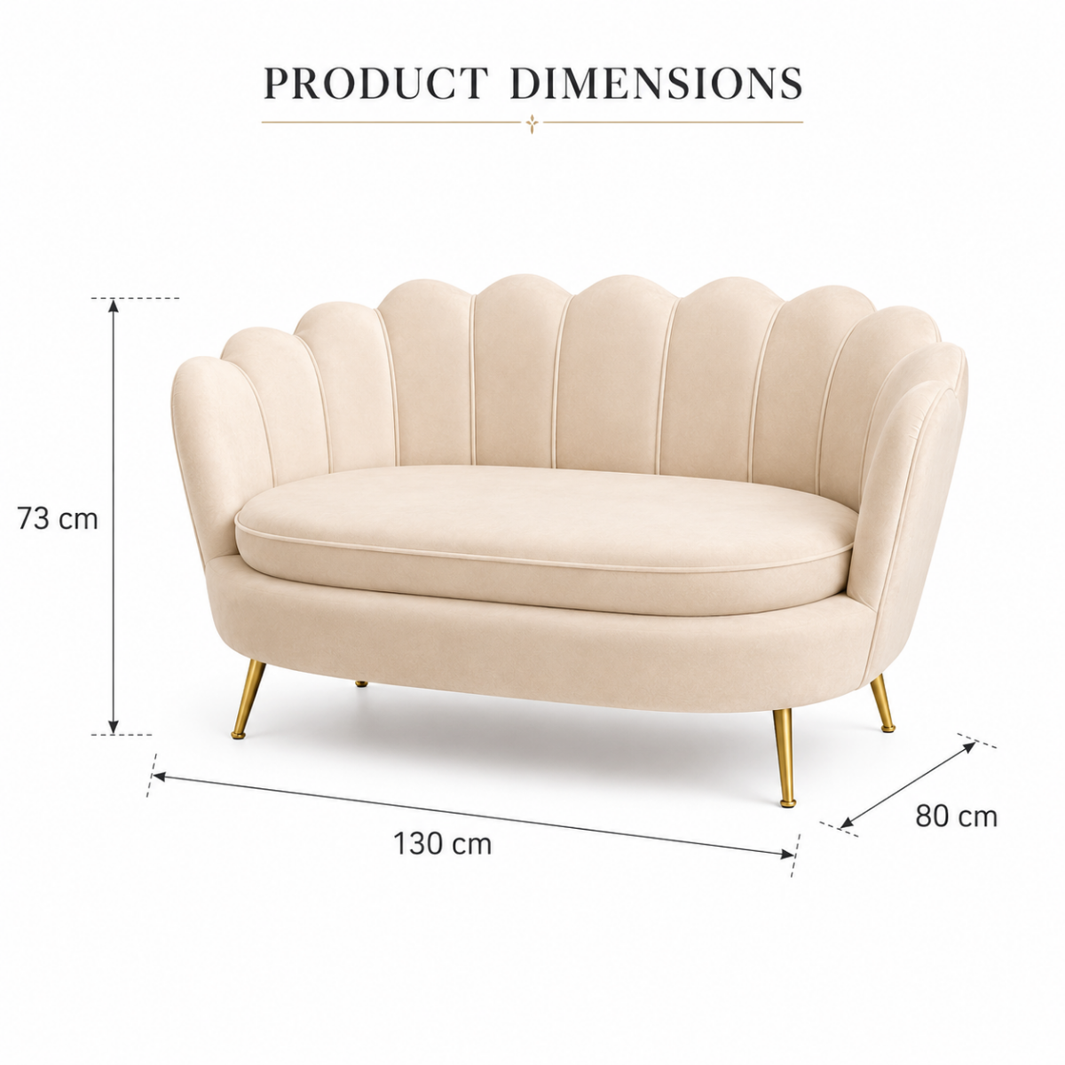 Wooden Twist Terciopelo Flared Arm Solid Wood Metal Legs Velvet Fabric Loveseat Modern Chaise Lounge
