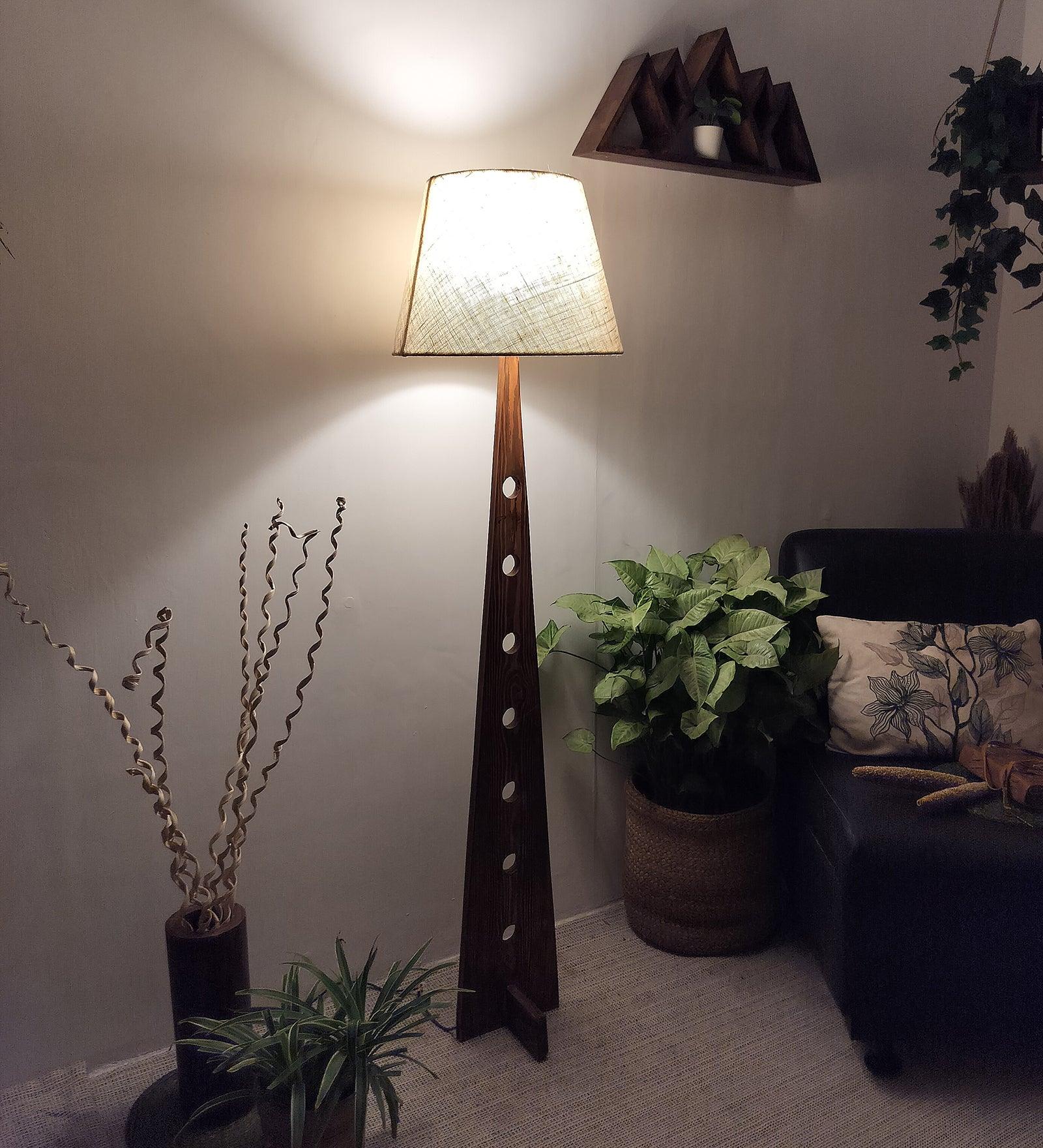 Brown floor lamp