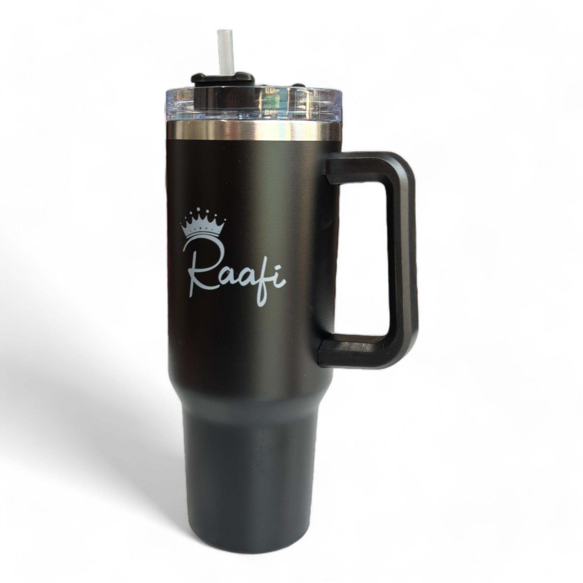 Raafi Savor 2.0 Tumbler 40oz With Handle Travel Mug Straw Covers Cup With Lid Insulated Quencher Stainless Steel Water Iced Tea Coffee Mug - Wooden Twist