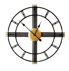 Black and Gold Decorative Wall Clock
