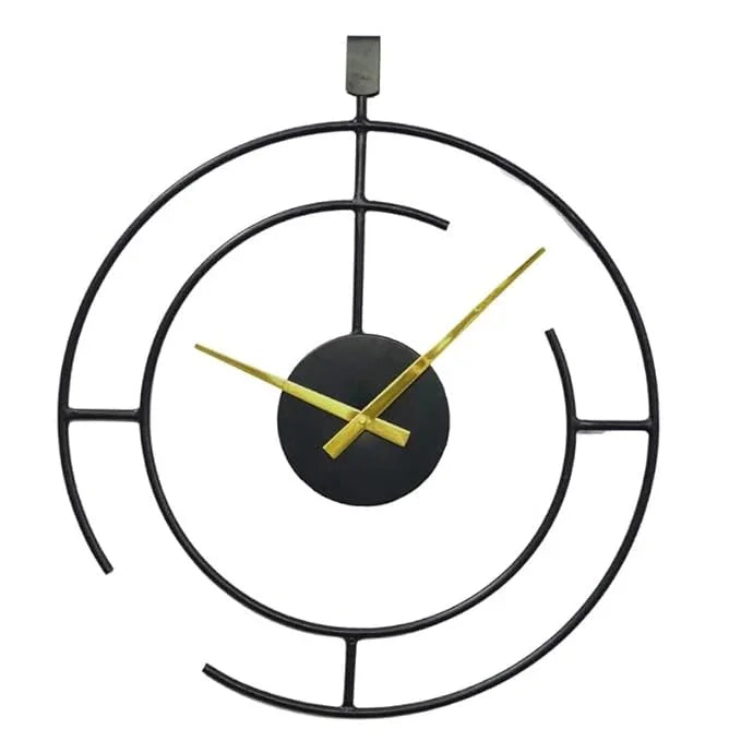 Black open-frame clock