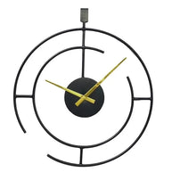 Black open-frame clock
