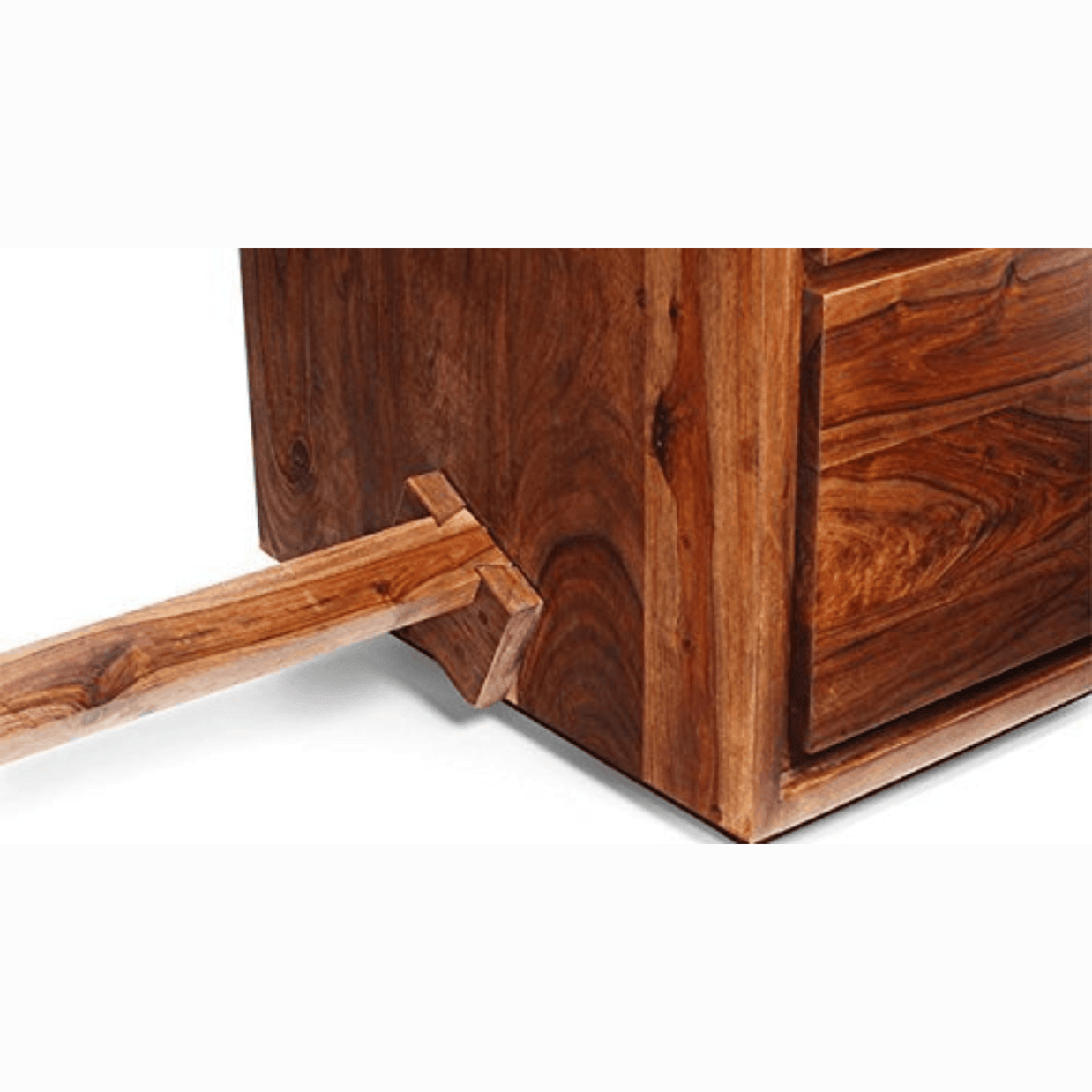 Handmade Teak Wood Study Table Office Desk with Storage - View 5