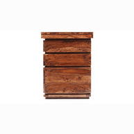 Handmade Teak Wood Study Table Office Desk with Storage - View 4