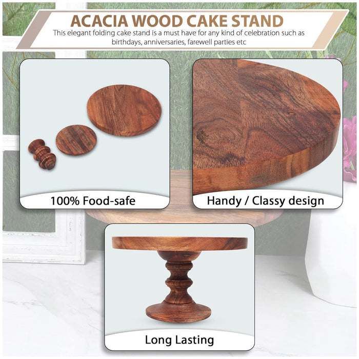 Acacia Wood Cake Stand