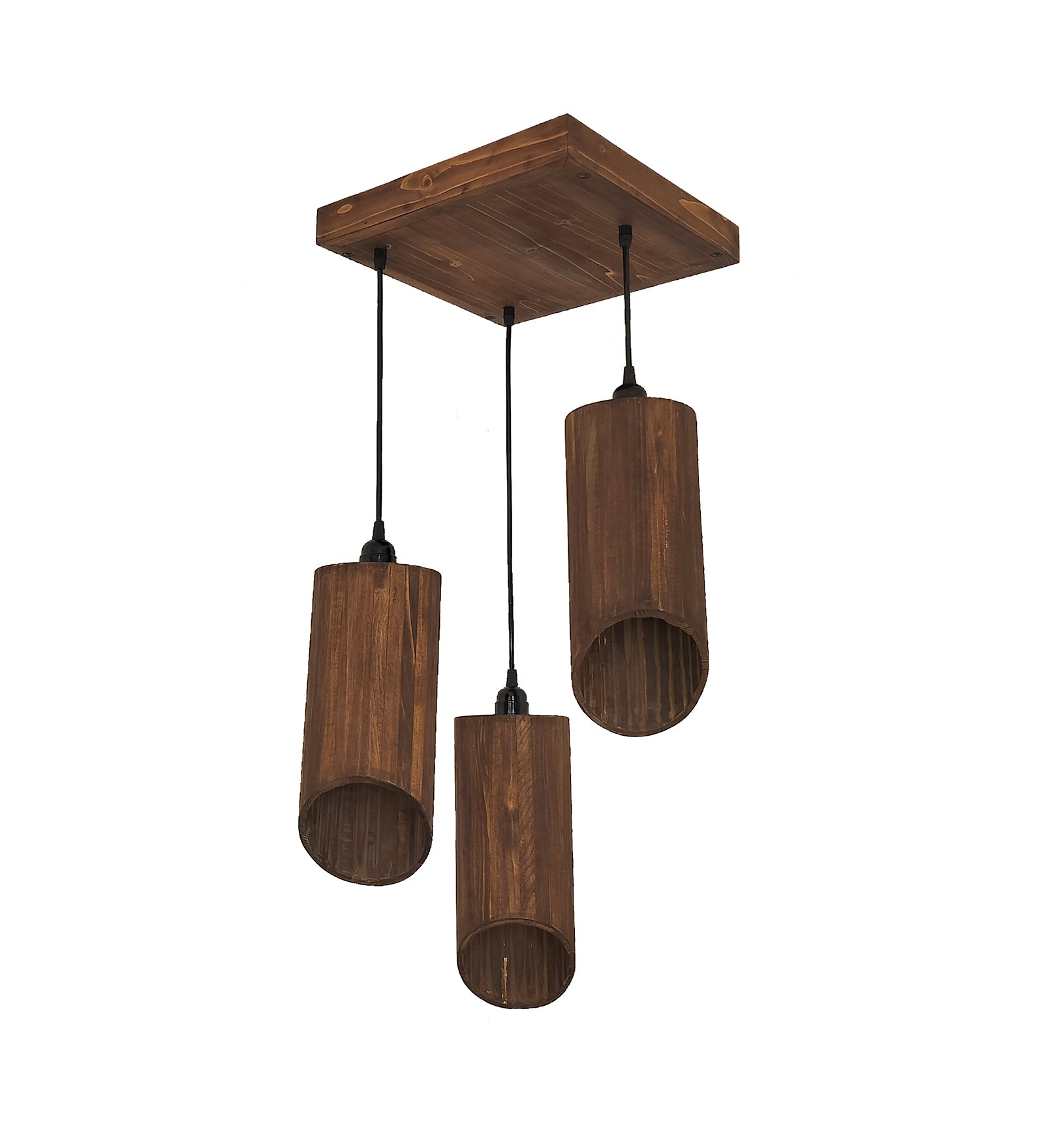 Cedar Brown Cluster Hanging Lamp