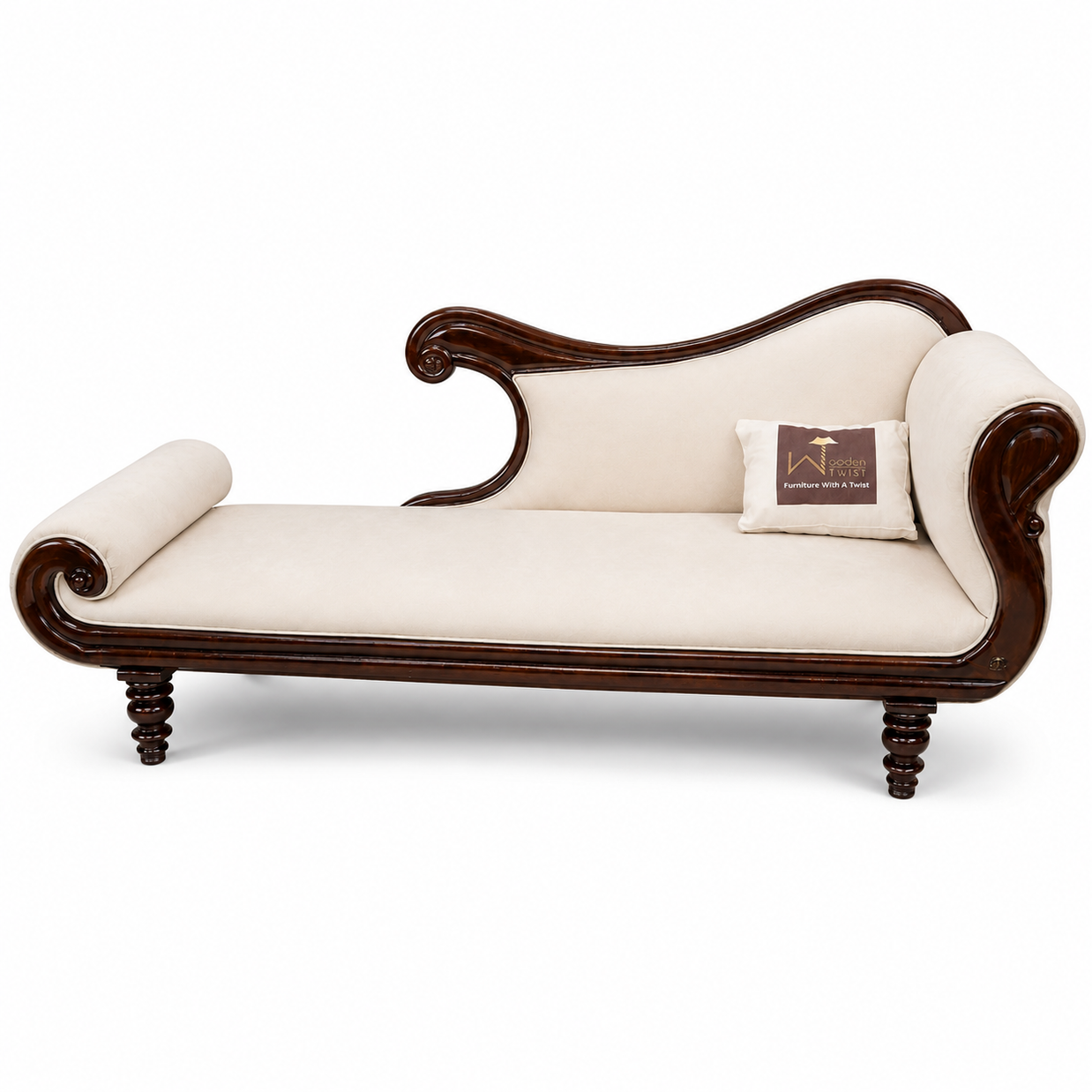 Wooden Twist Hand Carved Teak Wood Couch for Living Room