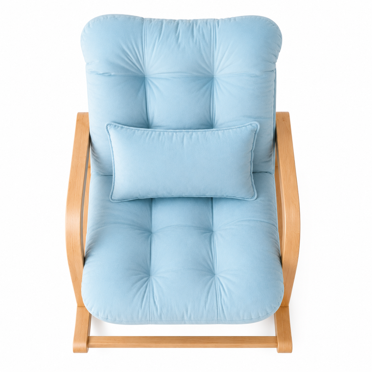 Rocking Chair Colonial and Traditional Super Comfortable Cushion Chair (Natural Polish) - WoodenTwist