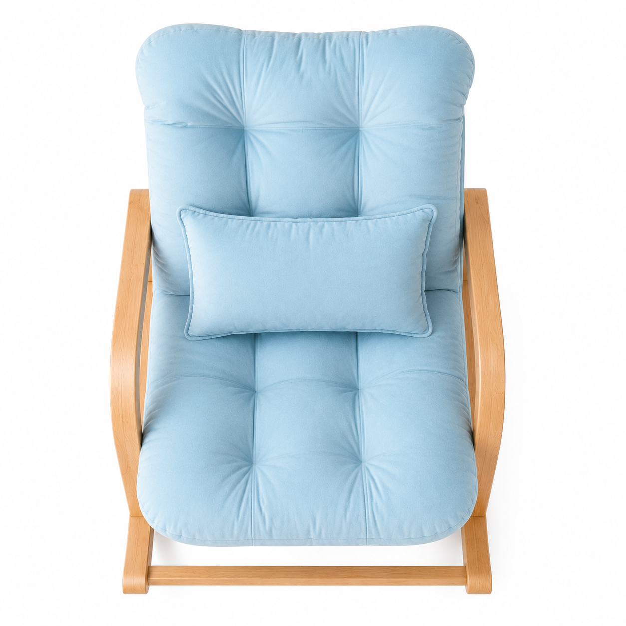 Rocking Chair Colonial and Traditional Super Comfortable Cushion Chair (Natural Polish) - WoodenTwist