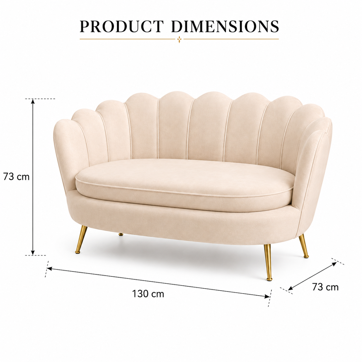 Wooden Twist Terciopelo Flared Arm Solid Wood Metal Legs Velvet Fabric Loveseat Modern Chaise Lounge