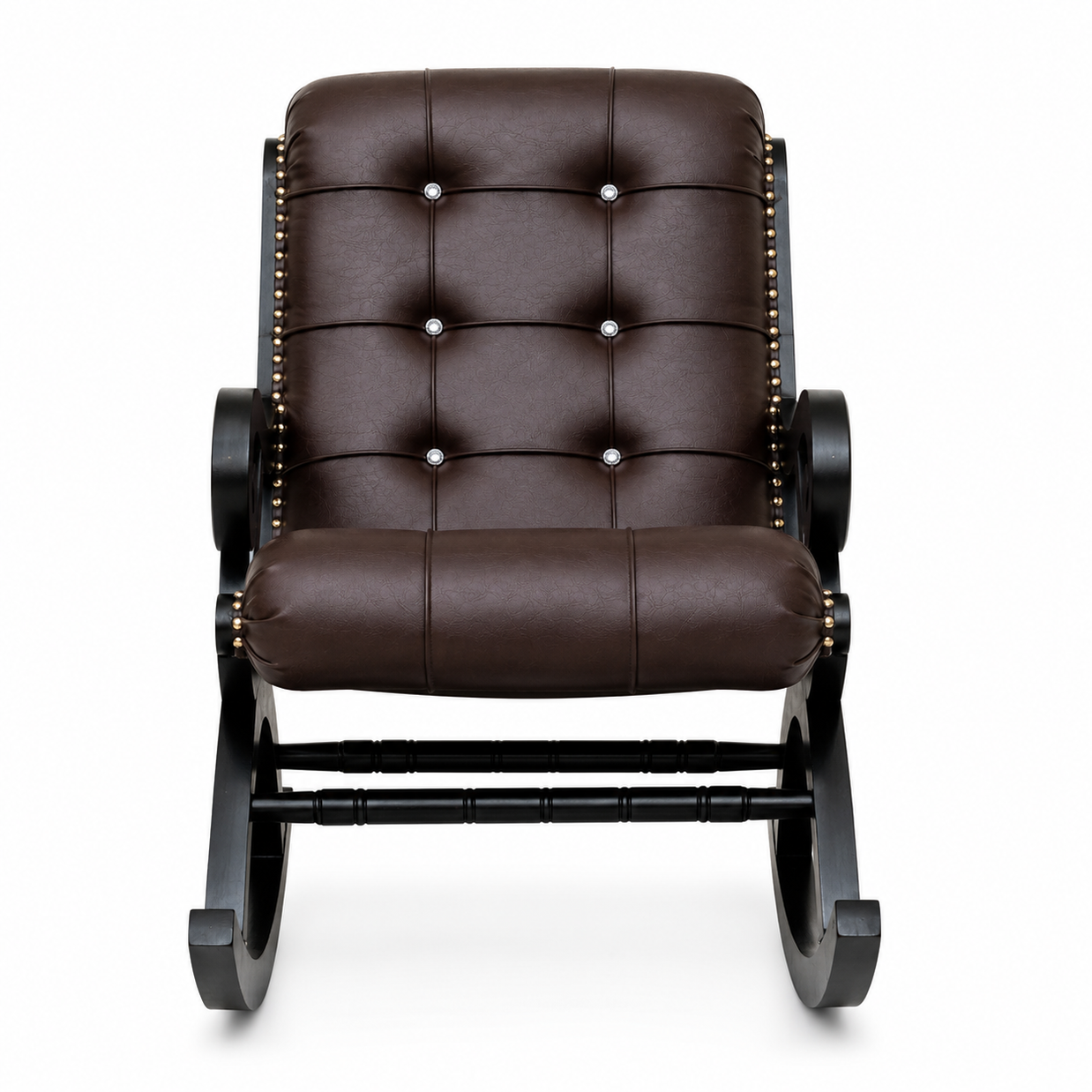 Royal Rocking Chair with Foot Rest ( Walnut )