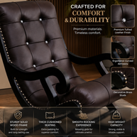 Royal Rocking Chair with Foot Rest ( Walnut )