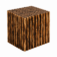 Wooden Square Shape Stool Cum Table, full product view