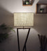 Chloe Wooden Floor Lamp with Brown Base and Jute Fabric Lampshade - WoodenTwist