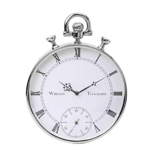 Deviating Seconds Silver Wall Clock - WoodenTwist