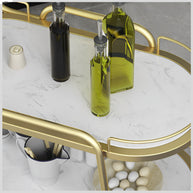 Close-up of luxury golden bar cart