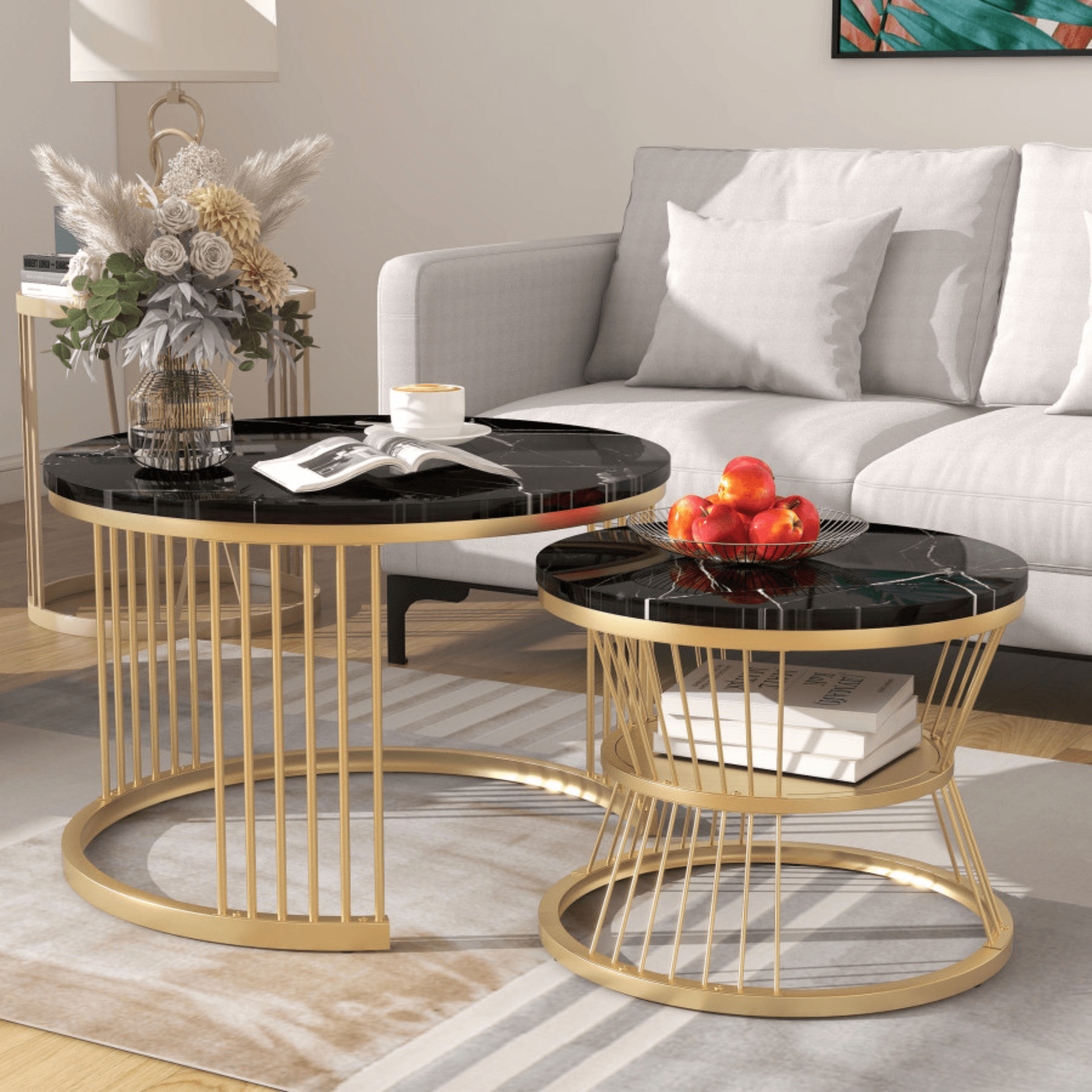 Round Coffee Table Set