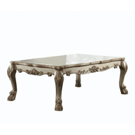 Wooden Twist Sallow Hand Carved Modern Teak Wood Rectangle Coffee Table - WoodenTwist
