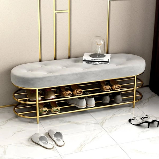 Contemporary shoe storage bench
