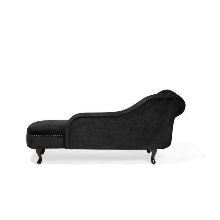 Wooden Twist Alfiler Tufted Modernize Solid Wood Couch Chaise Lounge ( Black ) - WoodenTwist