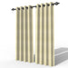 Fabrahome Light Filtering 10 Ft Rectangular Jute Fabric Curtain ( Beige ) - WoodenTwist
