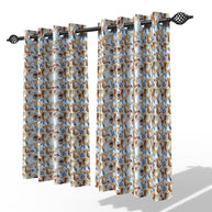 Fabrahome Light Filtering 4.5 Ft Holland Fabric Window Curtain ( Beige ) - WoodenTwist